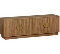 sweeek Mueble tv 4 puertas efecto madera de mango exótico, 140cm, marrón