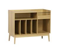 sweeek - Mueble Vintage de Vinilo con decoración de Madera, Dune, L 100 x A 48 x A 81,5cm