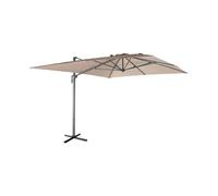 sweeek-Parasol 3x4m rectangular desplazado Beige - 284x376x255 cm