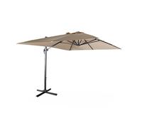 sweeek-Parasol rectangular, 3x4m Beige - 380x259x286 cm