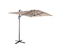sweeek-Parasol rectangular excéntrico, 3x2m Beige - 298x198x240 cm