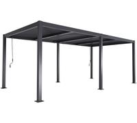 sweeek Pérgola bioclimática 3x6m de aluminio y acero con lamas orientables,
