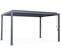 sweeek Pérgola bioclimática de aluminio y acero con lamas orientables,
