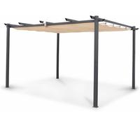 sweeek Pérgola de jardín, pérgola aluminio 3x4m beige