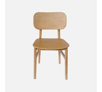 sweeek-Silla de madera de hevea, set de 2 Natural - 52x45x80 cm