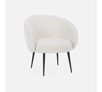 sweeek-Sillón Borreguito de diseño Acogedor, Hima, Crema, 74x72x80.5 cm