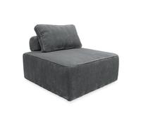 sweeek - Sillón de diseño para sofá Modular de Pana, Lao, Gris, 90x90x40 cm