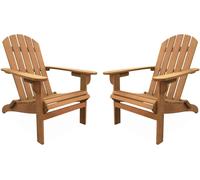 sweeek Sillón de jardín de madera, set de 2, madera