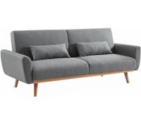 sweeek Sofá cama de tela de 2 a 3 plazas, gris claro