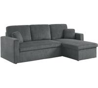 sweeek Sofá cama esquinero reversible 3 plazas, gris oscuro