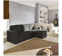 Sweeek Sofá cama esquinero reversible 3 plazas gris oscuro