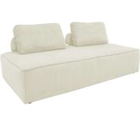 sweeek Sofá modular de pana, 2 plazas, crema