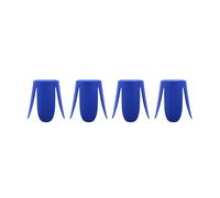 sweeek - Taburete apilable Polipiel, Set de 4, Niki, Azul, 44x44x46 cm