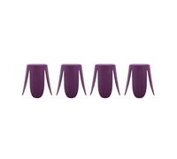 sweeek - Taburete apilable Polipiel, Set de 4, Niki, Violeta, 44x44x46 cm