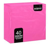 SWEEPING Servilletas de papel desechables, suaves y suaves, paquete de 120 servilletas, formato 40 x 40 dobladas en 4, 2 capas, color hortensia, papel 100% pura celulosa