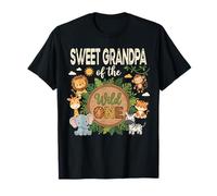 Sweet Abuelo del Salvaje Safari Primer Cumpleaños Camiseta