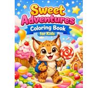 Sweet Adventures Coloring Book for Kids: Cute Lynx Animal Coloring Pages