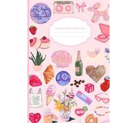 Sweet Aesthetic Composition Notebook: Cute Pink Journal with Retro and Girly Icons - Donuts, Ice Cream, Flowers, and Fun Illustrations - 100 Lined Pages, 6x9 Inch