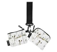 Sweet Aliens White_2 - Carteras dobles para mujer, tarjeteros, mini monedero con cremallera y bolsillo para monedas para mujeres y niñas, paquete de 2, Varios colores, 4.13"(L) x 3.5"(W), Accesorio de