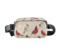 Sweet American Goldfinch Birds Blush Trendy - Riñonera cruzada para mujeres, hombres, adolescentes, bolsa de pecho de gran capacidad, Art Northern Birds Beige, 1 size