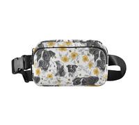 Sweet American Goldfinch Birds Blush Trendy - Riñonera cruzada para mujeres, hombres, adolescentes, bolsa de pecho de gran capacidad, Funny Staffordshire Bull Terrier - Perros blancos, 1 size