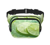 Sweet and Fresh Lime - Bolso cruzado de moda con estampado de lima, bolsa de cintura para senderismo, bolsa de hombro cuadrada de doble capa para viajes y fitness