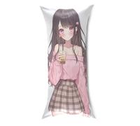 Sweet Anime Girl - Funda de almohada de satén para decoración de Ramadán, cierre de sobre, tamaño King, 50,8 x 101,6 cm