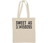 Sweet As A Pi Funny Math Pie Pun - Bolsa de algodón natural, color blanco