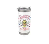 Sweet As Can Bee Cute Bumblebee Bee Lover Honeybee Vaso térmico de acero inoxidable de doble pared