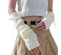 Sweet Ballet Cool Arm Warmer Diseños De Bowknot Mangas De Los Años 2000 para Adolescentes Manoplas De Medio Dedo para Varios Trajes Mangas De La Vida Diaria