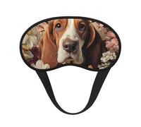 Sweet Basset Hound Florals - Antifaz para dormir suave y ajustable para bloqueo completo de la luz, sueño profundo, viajes y relajación