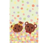 Sweet bear with soft pastel petals: hand-drawn little bear notebook, 120 pages lined, 6" x 9" (The little bears are here)