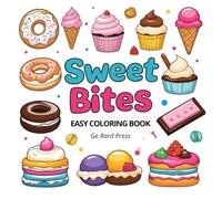 Sweet Bites: A Relaxing Coloring Book of Cute and Simple Desserts for Adults