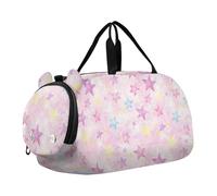 Sweet Blush Color Star - Bonita bolsa de gimnasio con compartimento para zapatos, multifuncional, para playa, natación, piscina, deportes