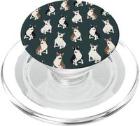 Sweet Bull Terrier Dreams Mini Bull Patrón En Bosque PopSockets PopGrip para MagSafe