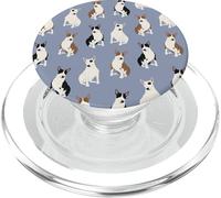 Sweet Bull Terrier Dreams - Patrón de toro en azul cielo PopSockets PopGrip para MagSafe