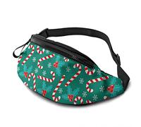 Sweet Candy Cane Fanny Pack Riñonera Informal con cinturón Ajustable Riñoneras para Hombres Mujeres Viajes Deportes Correr