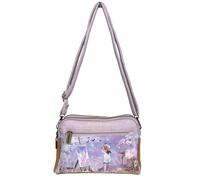 Sweet Candy - Mini Bolso Bandolera Porta Movil Mujer, Piel Sintética, con Correa Ajustable, Dos Compartimentos, Bolsito Móvil Mujer Bandolera Casual, Dibujo de Muñecas Sweet Candy