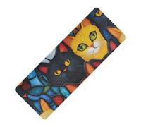 Sweet Cat - Esterillas de yoga de goma natural antideslizante, grosor de 1 mm con bolsa de transporte, tapete para ejercicio de 71 x 26 pulgadas para exteriores