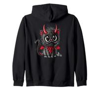 Sweet Cat Kitten Halloween Black Kater Teufel Mujeres Sudadera con Capucha