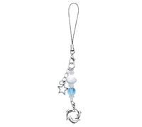Sweet Cool - Colgante para auriculares, diseño de estrella y guitarra, correa para teléfono, llavero de bolsillo, decoración para bolso