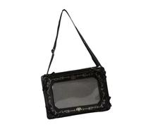 Sweet Cool Itabag - Bolso bandolera transparente Itabag, bolso de mensajero, bolso de mano, bolso de mano, bolso de mano, bolso bandolera Ita, Black, One Size