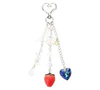 Sweet Cool Strawberry Star Heart Coste Corresas Correas Bolsillo Correa Decoración Colgante Para Llaves Bag Purse Strawberry Star Stars Teléfono Joyas Hechas A Mano
