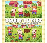 Sweet Cuties Coloring Book: Cute Coloring Pages for Adults & Teens Featuring Adorable Animal Friends and Enchanting World Scenes for Relaxation
