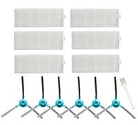 Sweet D Kit de Recambios para Aspiradora Conga 1390 Conga 1290-6 Filtros Hepa + 6 Cepillos Laterales, 12 pzs