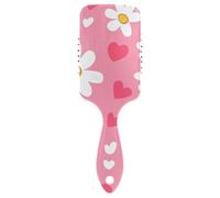 Sweet Daisy Valentine - Cepillo de pelo grueso con diseño de dibujos animados de San Valentín, cepillo de masaje diseñado para cabello fino con mango ergonómico para cabello