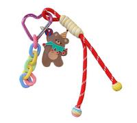 Sweet Dancing Bear Cadena Colorida Love Huckle Nylon Rope Bag Pendicero Cobriz Colgante Animales De Juguete Ornamento Para Cargas De Billetera Accesorio
