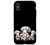 Sweet Dessert Garden Gnomes For Baking Mom and Pastry Chef Carcasa para iPhone X/XS