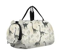 Sweet Dinosaur Brachiosaurus - Bolsa de lona para gimnasio con compartimento para zapatos, ligera, deportiva, para playa, natación, piscina, deportes