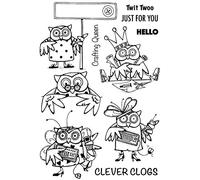 Sweet Dixie "Clever Clogs Owls" Clear Stamp Set, A6
